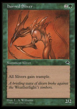 Horned Sliver (Tempest) Trading Card