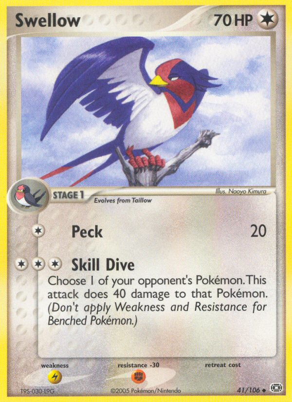 Swellow (41/106) - Emerald Pokémon Card