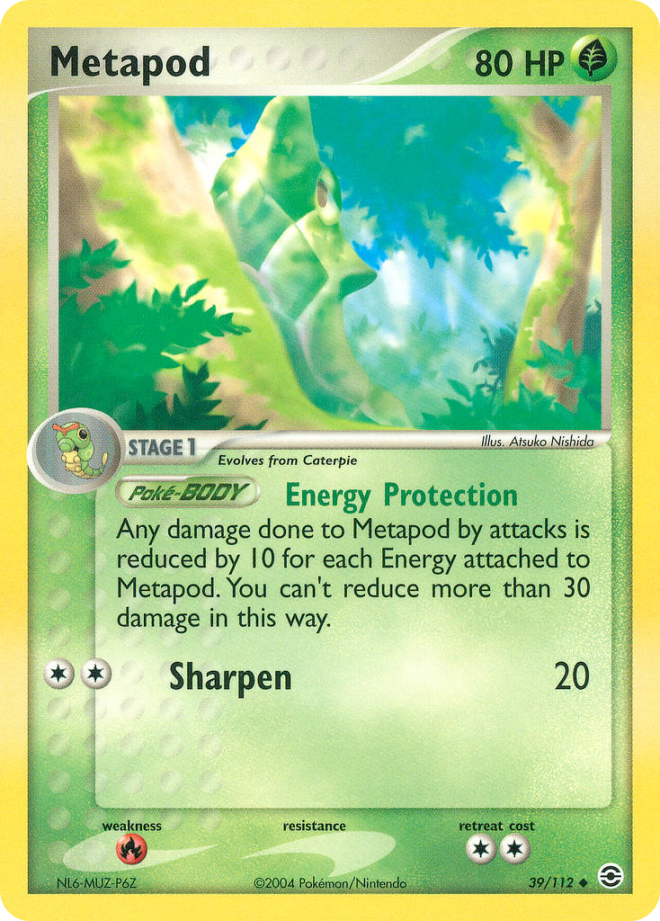 Metapod (39/112) - FireRed & LeafGreen Pokémon Card