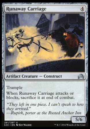 Runaway Carriage (Shadows over Innistrad) Trading Card