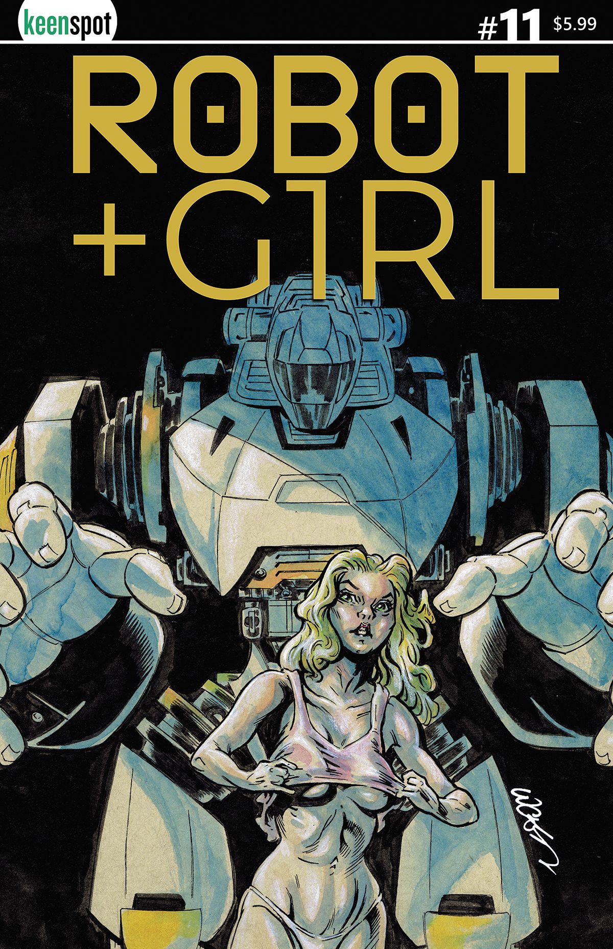 Robot + Girl #11 (Cvr C John Lucas Bagged With Trading Card Variant) Comic