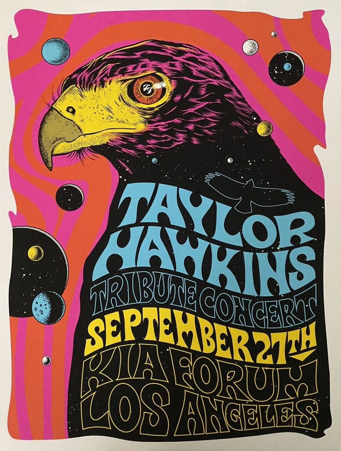 Taylor Hawkins Tribute Concert Kia Forum 2022 Concert Poster