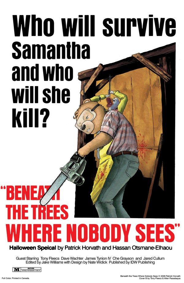 Beneath the Trees Where Nobody Sees: Halloween Special #1 (Cover B Tony Fleecs Movie Homage Variant) Comic