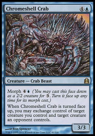 Chromeshell Crab (MTG Commander) Trading Card