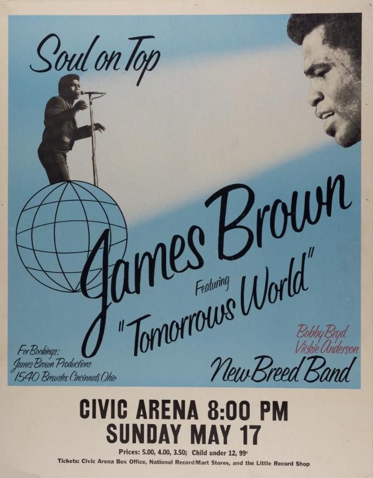 James Brown Civic Arena 1970 Concert Poster