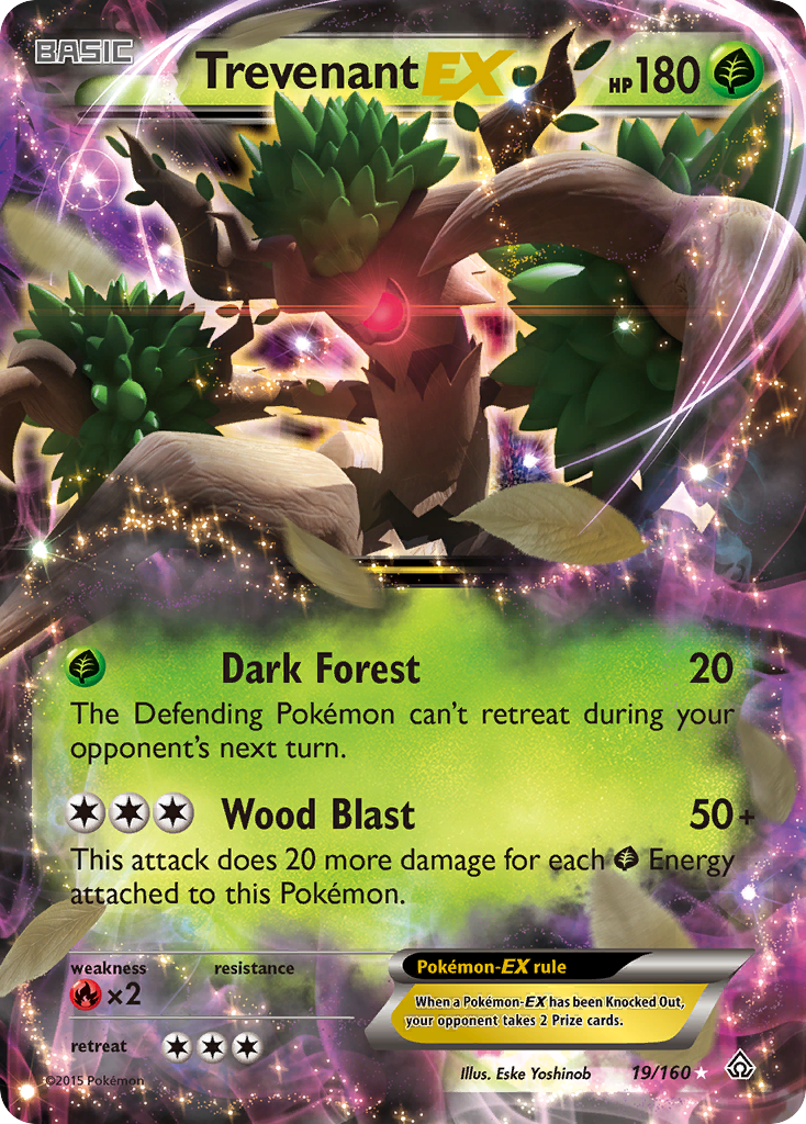 Trevenant EX (19/160) - Primal Clash Pokémon Card