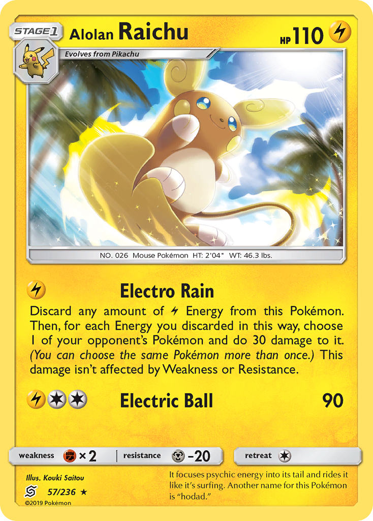 Alolan Raichu (57/236) - Unified Minds Pokémon Card