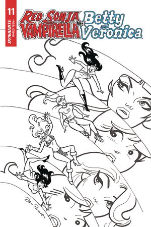 Red Sonja Vampirella Betty Veronica #11 (10 Copy Parent B&w Cover)