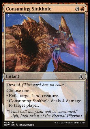 Consuming Sinkhole (Oath of the Gatewatch) Trading Card