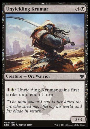 Unyielding Krumar (Khans of Tarkir) Trading Card