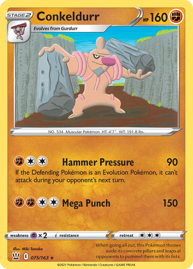 Conkeldurr (75/163) - Battle Styles Pokémon Card