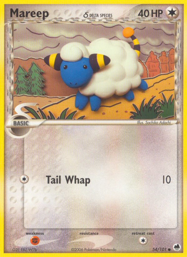 Mareep δ (54/101) - Dragon Frontiers Pokémon Card