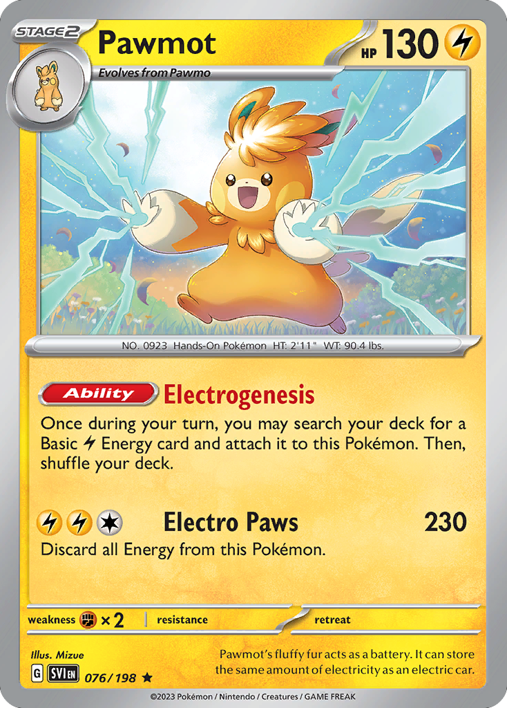 Pawmot (76/198) - Scarlet & Violet Pokémon Card