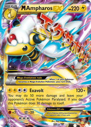 M Ampharos-EX MEGA (28/98) - Ancient Origins