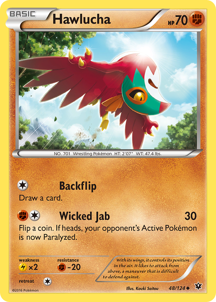 Hawlucha (48/124) - Fates Collide Pokémon Card