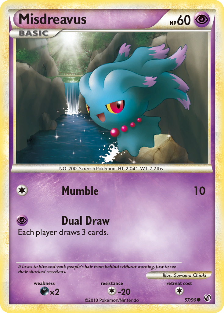 Misdreavus (57/90) - HS—Undaunted Pokémon Card