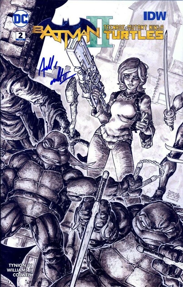 Batman/Teenage Mutant Ninja Turtles II #2 (Inter-Locking Sketch Cover)