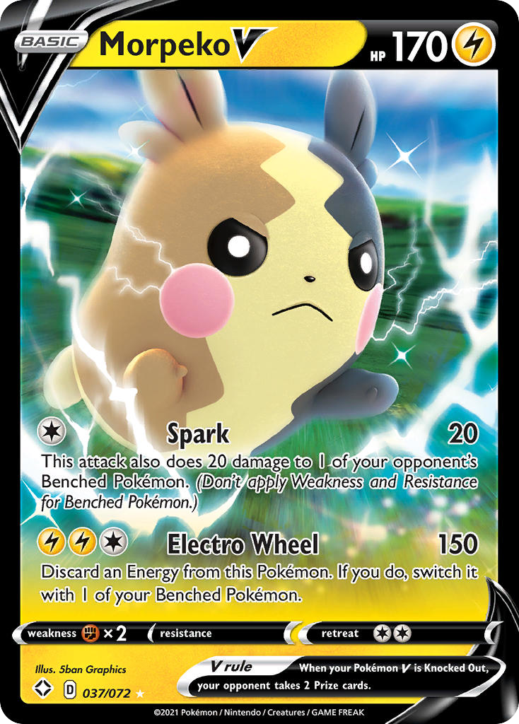 Morpeko V (37/72) - Shining Fates Pokémon Card