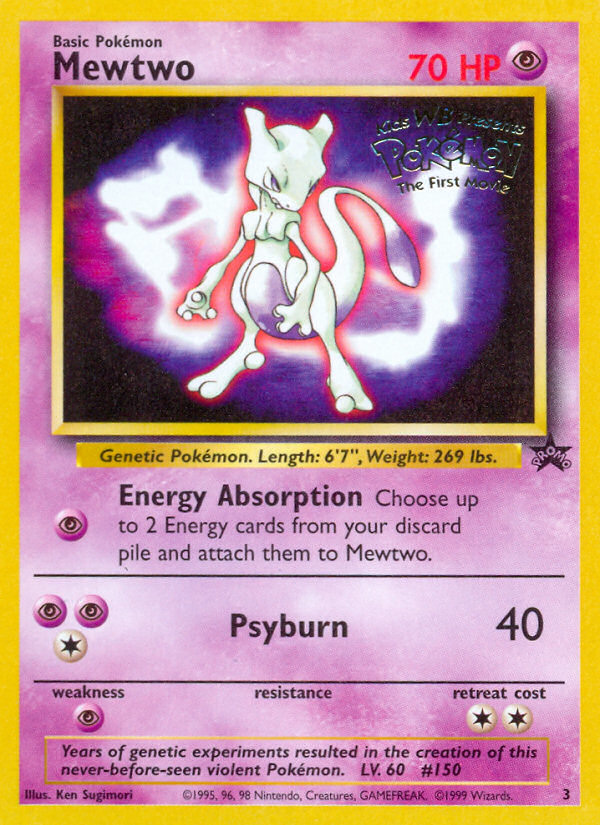 Mewtwo (3/53) - Wizards Black Star Promos Pokémon Card