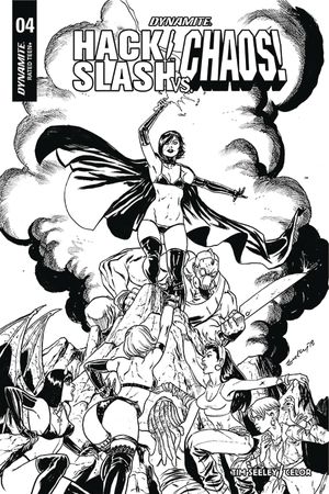 Hack/Slash vs Chaos! #4 (25 Copy Seeley B&w Cover)
