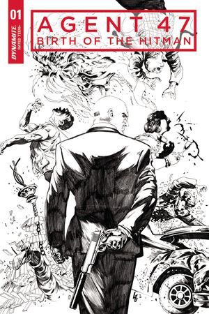 Agent 47 Birth Of Hitman #1 (Cover D 10 Copy Lau B&w Cover)