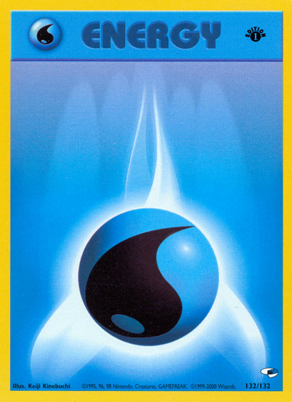 Water Energy (132/132) - Gym Heroes (1st Edition) Pokémon Card