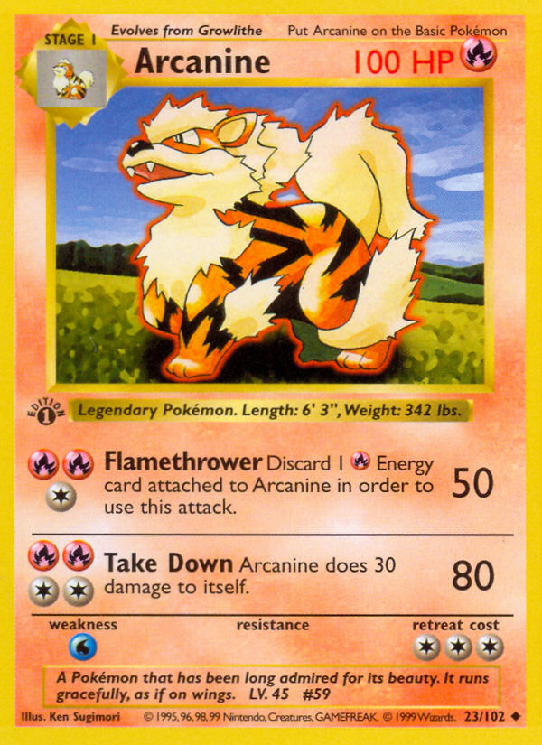 Arcanine Pokémon Card