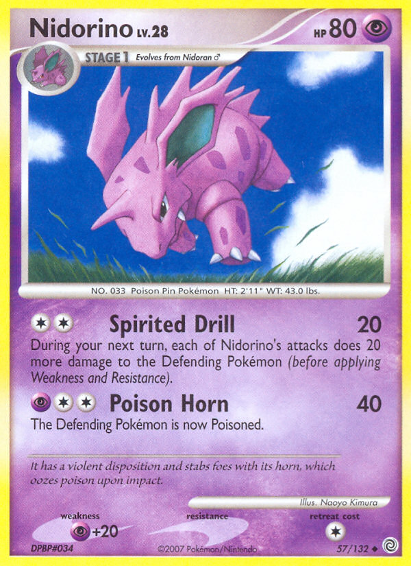 Nidorino (57/132) - Secret Wonders Pokémon Card