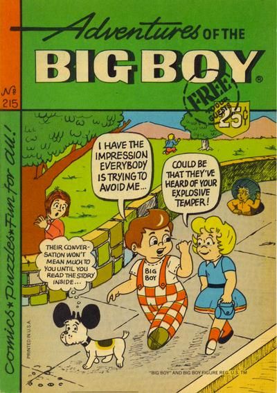 Adventures of Big Boy #215 Comic
