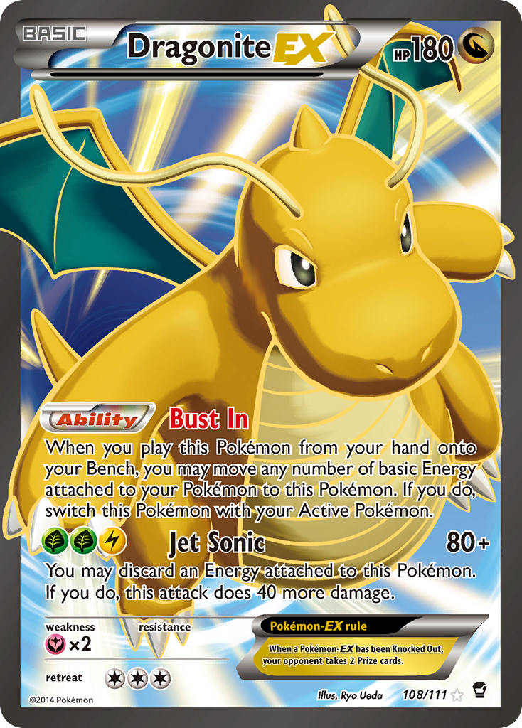 Dragonite EX (108/111) - Furious Fists Pokémon Card