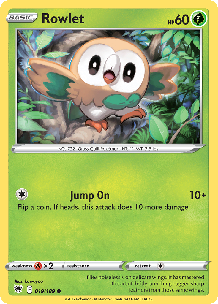 Rowlet (19/189) - Astral Radiance Pokémon Card