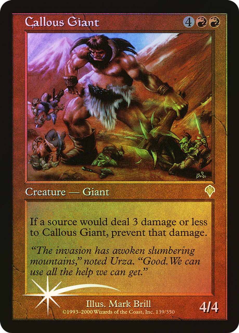 Callous Giant (Invasion - Foil) Trading Card