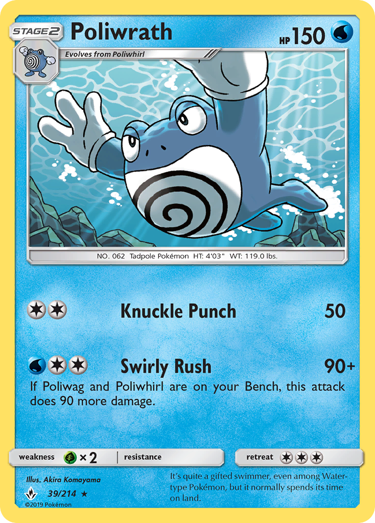 Poliwrath (39/214) - Unbroken Bonds Pokémon Card