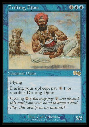 Drifting Djinn (Urza's Saga) Trading Card