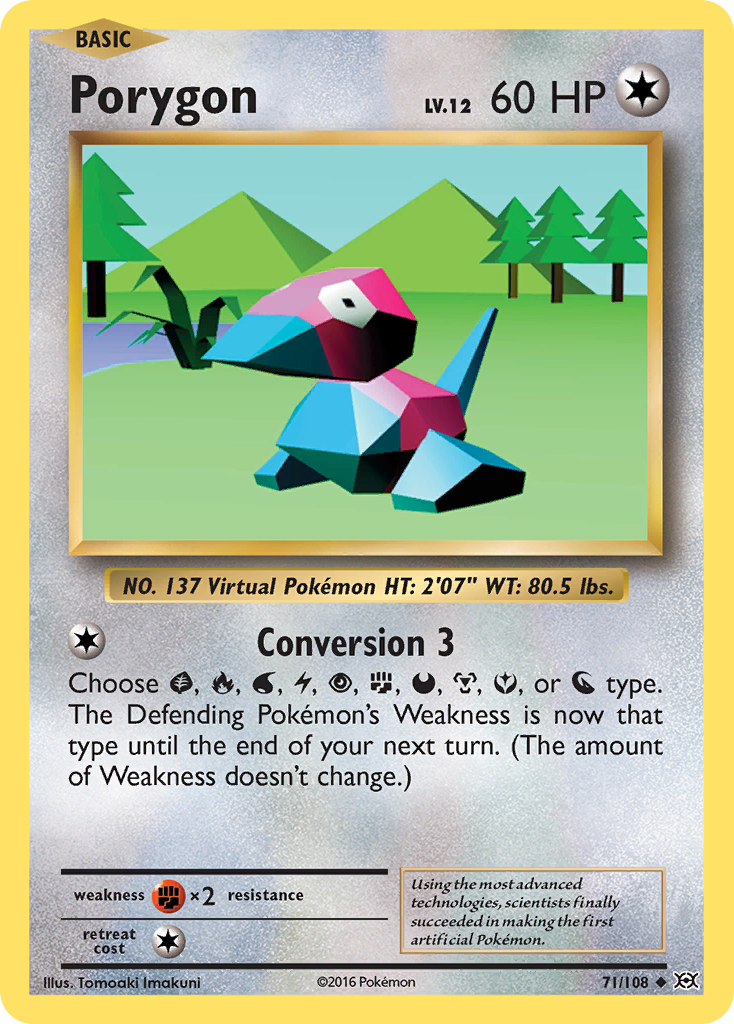 Porygon (71/108) - Evolutions Pokémon Card