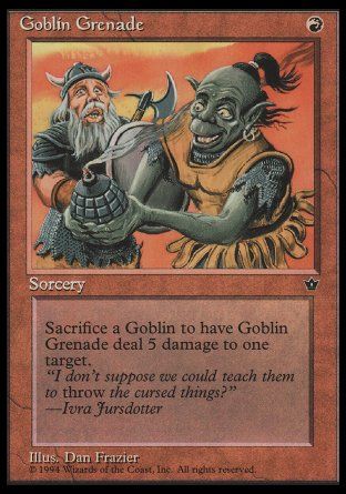 Goblin Grenade (Frazier) (Fallen Empires) Trading Card