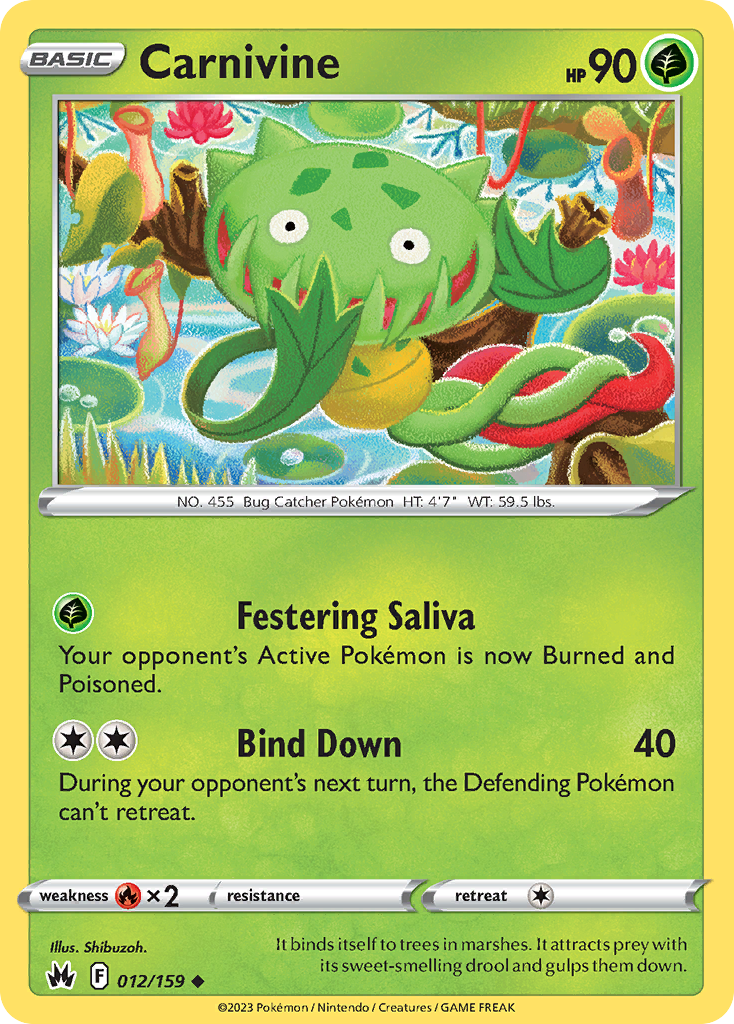 Carnivine (12/159) - Crown Zenith Pokémon Card