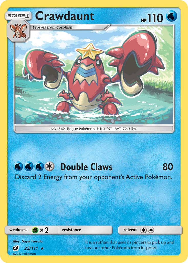 Crawdaunt (25/111) - Crimson Invasion Pokémon Card