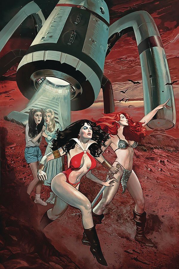 Red Sonja Vampirella Betty Veronica #9 (Dalton Ltd Virgin Cover)