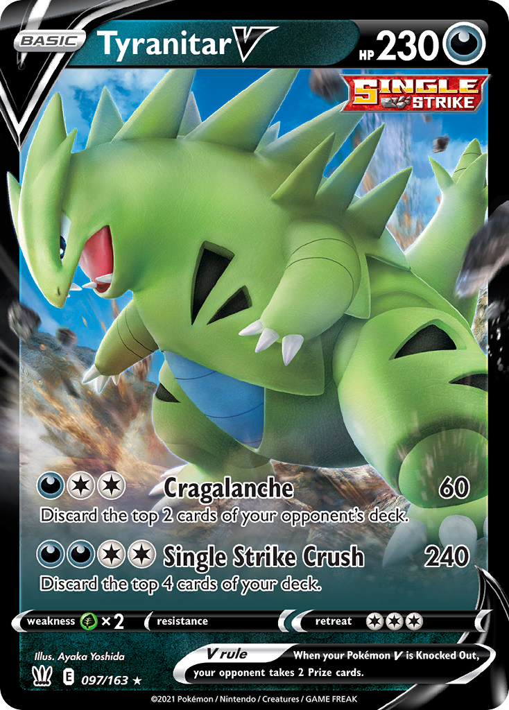 Tyranitar V (97/163) - Battle Styles Pokémon Card