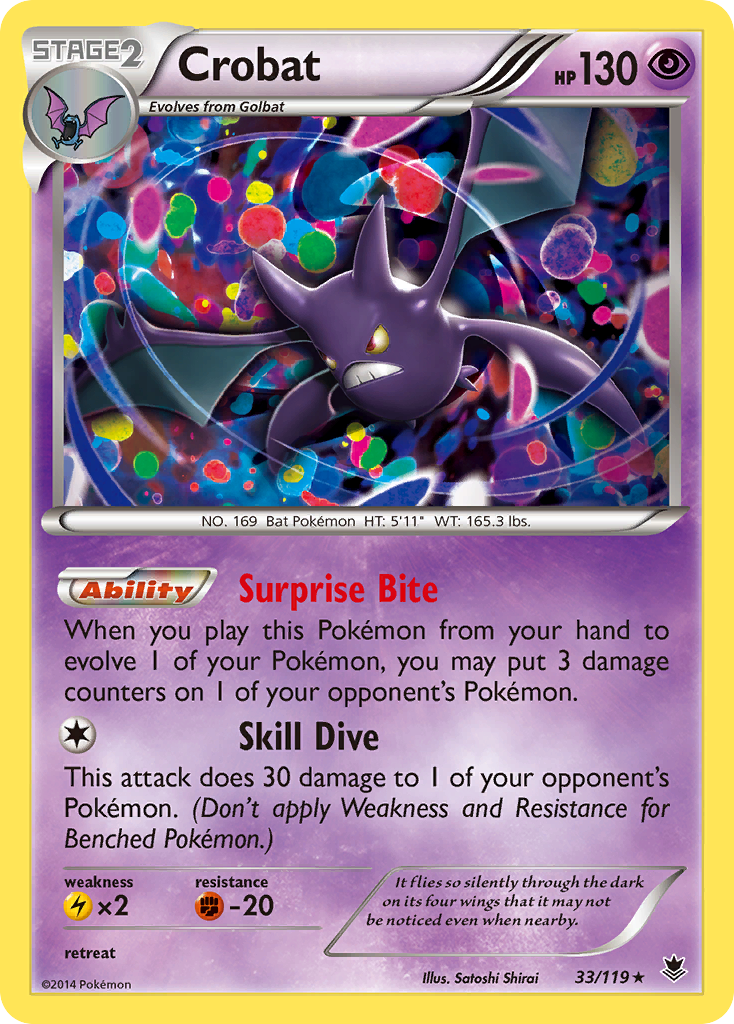 Crobat (33/119) - Phantom Forces Pokémon Card