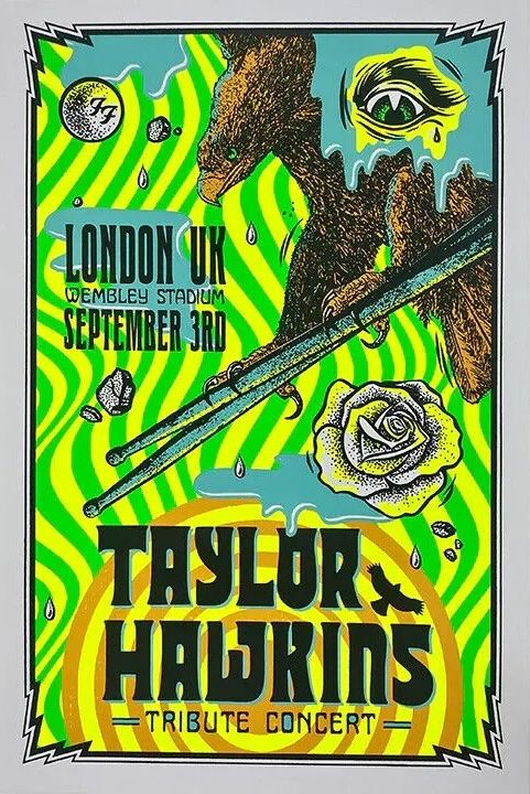 Taylor Hawkins Tribute Concert Wembley Stadium 2022 Concert Poster