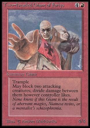 Two-Headed Giant of Foriys (Beta) Trading Card