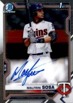 Malfrin Sosa 2021 Bowman Chrome - Prospect Autographs Baseball #CPA-MS Sports Card