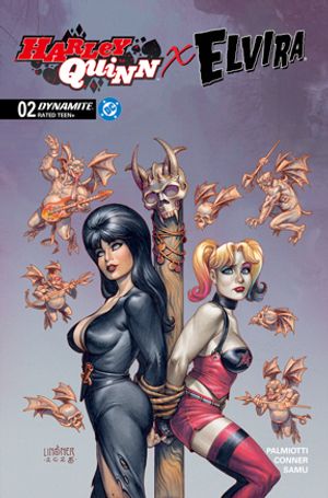 Harley Quinn X Elvira #2 (Cvr C Joseph Michael Linsner Variant)