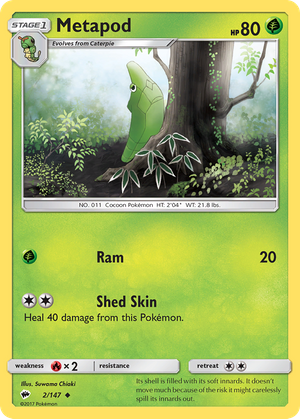 Metapod (2/147) - Burning Shadows