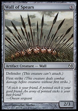 Wall of Spears (Duels of the Planeswalkers) Trading Card