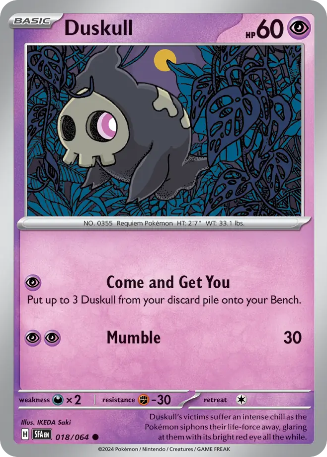 Duskull (18/64) - Shrouded Fable Pokémon Card