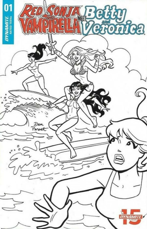 Red Sonja and Vampirella Meet Betty and Veronica  #1 (10 Copy Parent B&w Cover)