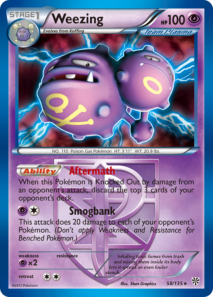 Weezing (58/135) - Plasma Storm Pokémon Card